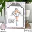 CURVY GIRL ANGEL RUBBER STAMP SET (INCLUDES MINI ANGEL)
